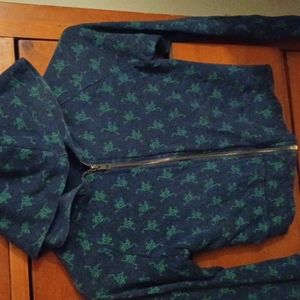 Cropped hoodie frog print size L